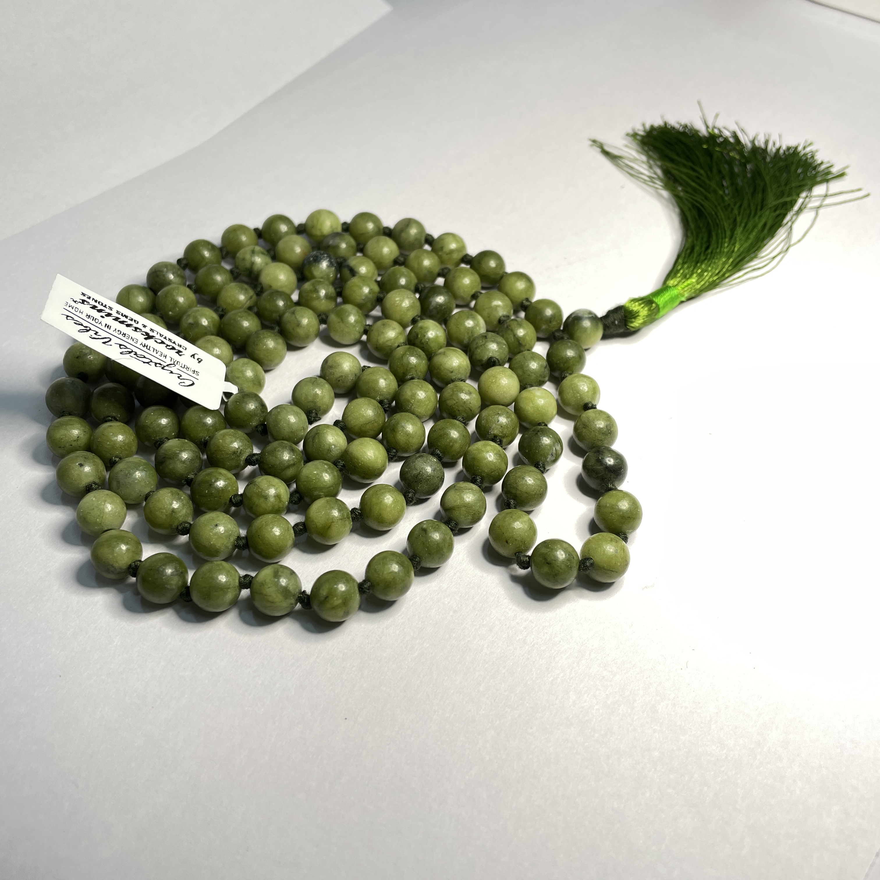 Vessonite Crystal Mala 108+1 Beads 8 mm Beads for Pooj Astrology for Wearing in Neck/Holding for Men Women Boys Girls